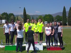 Premiazione della staffetta femminile